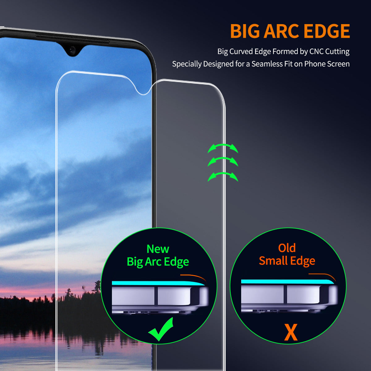 ENKAY HAT PRINCE For Honor X6a 4G / X5 Plus Screen Protector Full Glue High Aluminum-silicon Glass Film ENKAY HAT PRINCE For Honor X6a 4G / X5 Plus Screen Protector Full Glue High Aluminum-silicon Glass Film